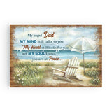 (Custom Title) My Angel Dad Mom Memorial Gift Love Letter To Lost Ones In Heaven Personalized Canvas Poster Framed