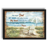 (Custom Title) My Angel Dad Mom Memorial Gift Love Letter To Lost Ones In Heaven Personalized Canvas Poster Framed