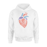 Anatomical Heart Shirt Parts Of Heart Cardiac Nurse - Standard Hoodie - Dreameris