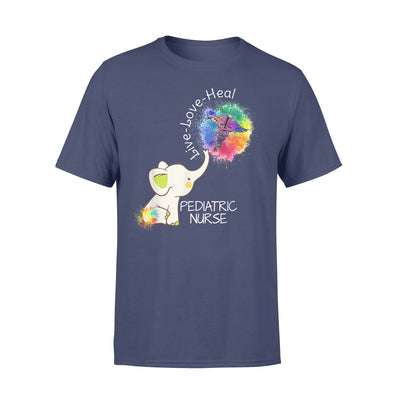 Elephant Live Love Heal Pediatric Nurse Cute Nurse - Premium T-shirt - Dreameris