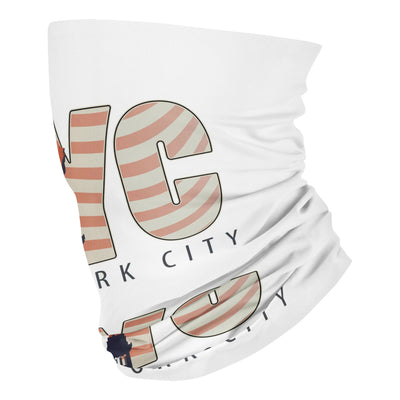 The letters nyc with the image of american flag - Neck Gaiter - Dreameris