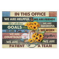 Nurse Sunflower In This Office We Are Helpful We Are Friends- Matte Canvas - Dreameris