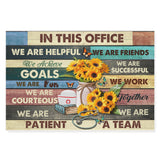 Nurse Sunflower In This Office We Are Helpful We Are Friends- Matte Canvas - Dreameris