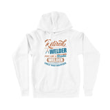 Retired Welder Just Like A Regular Welder Only Happier Retro Vintage Dad Granpa Retirement Gift - Premium Hoodie - Dreameris