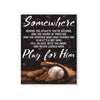 Baseball somewhere behind the athlete youve become -Matte Canvas - Dreameris