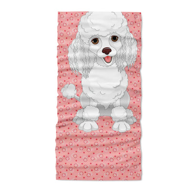 white cute poodle - Neck Gaiter - Dreameris