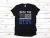 Dreameris Police Back The Blue Usa Flag Law Enforcement Gift T Shirt Long Sleeve Sweatshirt  Hoodie Tank Top - Dreameris