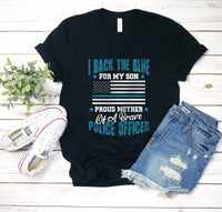 Dreameris I Back The Blue Police Mom Shirt T Shirt Tee Police Mother Gift Cop Leo Police Officer Mom Tank Top Sweatshirt Hoodie Long Sleeve Gifts Tees - Dreameris