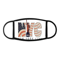 The letters nyc with the image of american flag - Face Mask - Dreameris