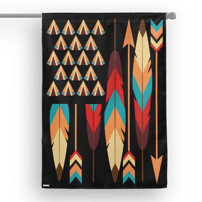 Native American Feathers - House Flag - Dreameris