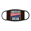 American dream vintage rusty metal sign - Face Mask - Dreameris