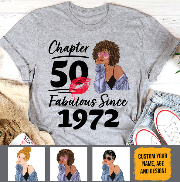 (Custom Age & Year) Turning 50 Birthday Gift 50th Birthday Gifts Custom 1973 Personalized 50th Birthday Shirts For Her Hoodie Dreameris