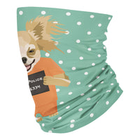 Mugshot prison clothes dog chihuahua - Copy - Neck Gaiter - Dreameris