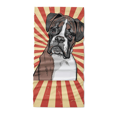 dog boxer in vintage - Neck Gaiter - Dreameris