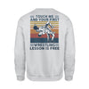 Touch Me And Your First Wrestling Lesson Is Free - Standard Crew Neck Sweatshirt - Dreameris