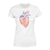 Anatomical Heart Shirt Parts Of Heart Cardiac Nurse - Premium Women's T-shirt - Dreameris