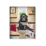 Basset hound great ideas come from sitting on a toilet -Matte Canvas - Dreameris