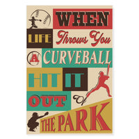 Baseball lovers when life throws you a curveball hit it out of the park -Matte Canvas - Dreameris