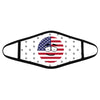 America Flag Shy Cute - Polyblend Face Mask - Dreameris