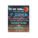 Baskeball to my son i love you - Matte Canvas - Dreameris