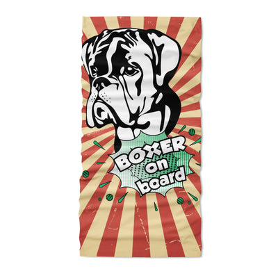 German boxer dog bocer on board - Neck Gaiter - Dreameris