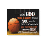 Basketball with god there is no limit - Matte Canvas - Dreameris