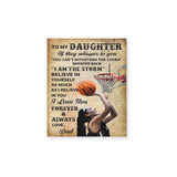 Basketball to my daughter i love you dad -Matte Canvas - Dreameris