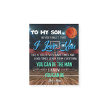 Baskeball to my son i love you - Matte Canvas - Dreameris