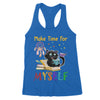 Make Time For Myself Black Cat Dreamcatcher Coffee Books Boho Lover - Premium Women's Tank - Dreameris