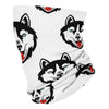 Husky dog black and white seamless pattern - Neck Gaiter - Dreameris
