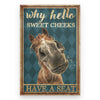 Why Hello Sweet Cheeks Have A Seat Horse Poster - Dreameris