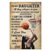 Basketball to my daughter i love you dad -Matte Canvas - Dreameris