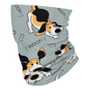 Seamless pattern with funny beagle active dog neck gaiters - Neck Gaiter - Dreameris