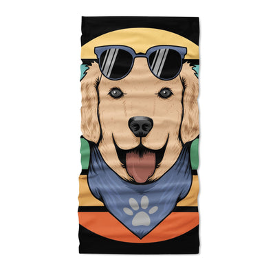 Retro dog wearing neck gaiters - Neck Gaiter - Dreameris