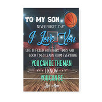 Baskeball to my son i love you - Matte Canvas - Dreameris