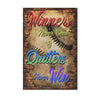 baseball winneres never quilt quitters never win - Matte Canvas - Dreameris