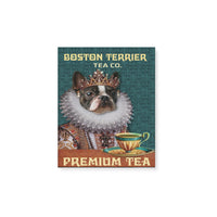 boston terrier lovers tea co premium tea -Matte Canvas - Dreameris