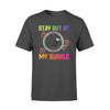 Black Cat in pandemic Stay out of my bubble Cute - Standard T-shirt - Dreameris