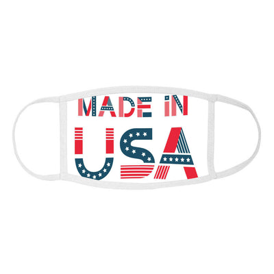 Label made in usa american badge with stars 21 - Face Mask - Dreameris