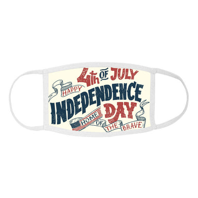Happy fourth of july hand lettering greeting - Face Mask - Dreameris
