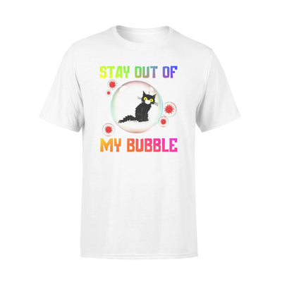 Black Cat in pandemic Stay out of my bubble Cute - Standard T-shirt - Dreameris