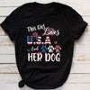4th Of July This Girl Loves Usa And Her Dog Us Flag Dog Paws Firework Black Mens Womens T Shirt S 6xl Cotton - Dreameris