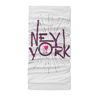 Vintage Hand lettered textured New York city - Neck Gaiter - Dreameris