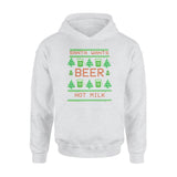 Santa Wants Beer Not Milk Pixel Art Beer Pinetree Funny Christmas - Standard Hoodie - Dreameris