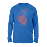 Anatomical Heart Shirt Parts Of Heart Cardiac Nurse - Premium Long Sleeve - Dreameris