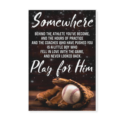 Baseball somewhere behind the athlete youve become -Matte Canvas - Dreameris