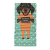 Mugshot prison clothes dog dachshund - Copy - Neck Gaiter - Dreameris