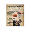 Basketball to my daughter i love you dad -Matte Canvas - Dreameris