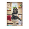 Basset hound great ideas come from sitting on a toilet -Matte Canvas - Dreameris