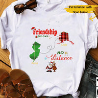 Personalized Friendship Knows No Distance Gift For Best Friends At Christmas - Dreameris